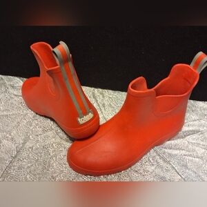 Womens Red Rubber Boots #WS418